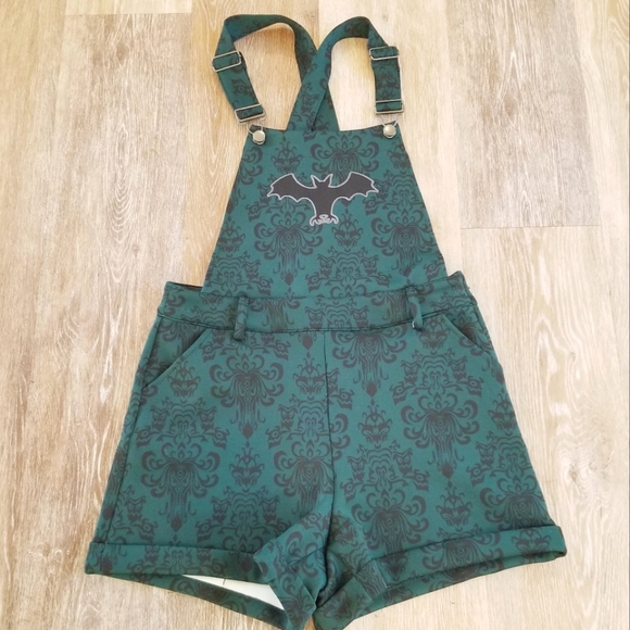 Her Universe Disney The Haunted Mansion Wallpaper Shortalls Cosplay Hot TopicNWT - Picture 6 of 14